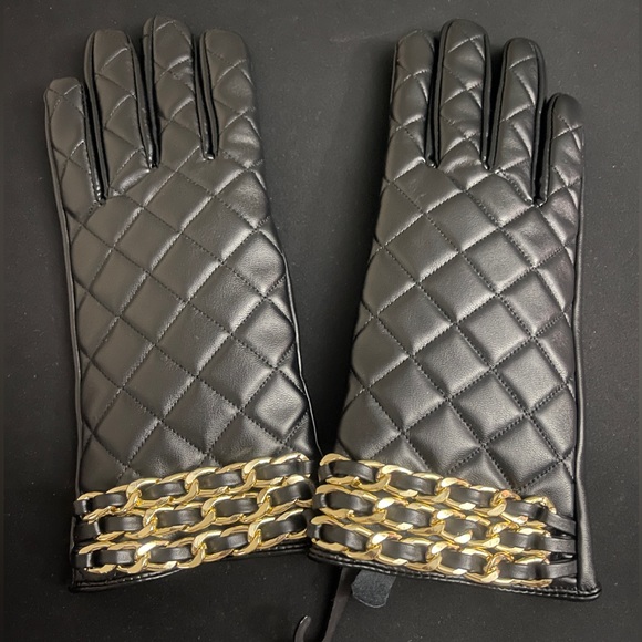 🆕 Quilted Faux Leather Gloves - Picture 4 of 5